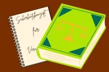 Sicherheitskonzept für Veranstaltungen Auf einem Tisch liegt ein Gesetzbuch und ein Sicherheitskonzept für Veranstaltungen